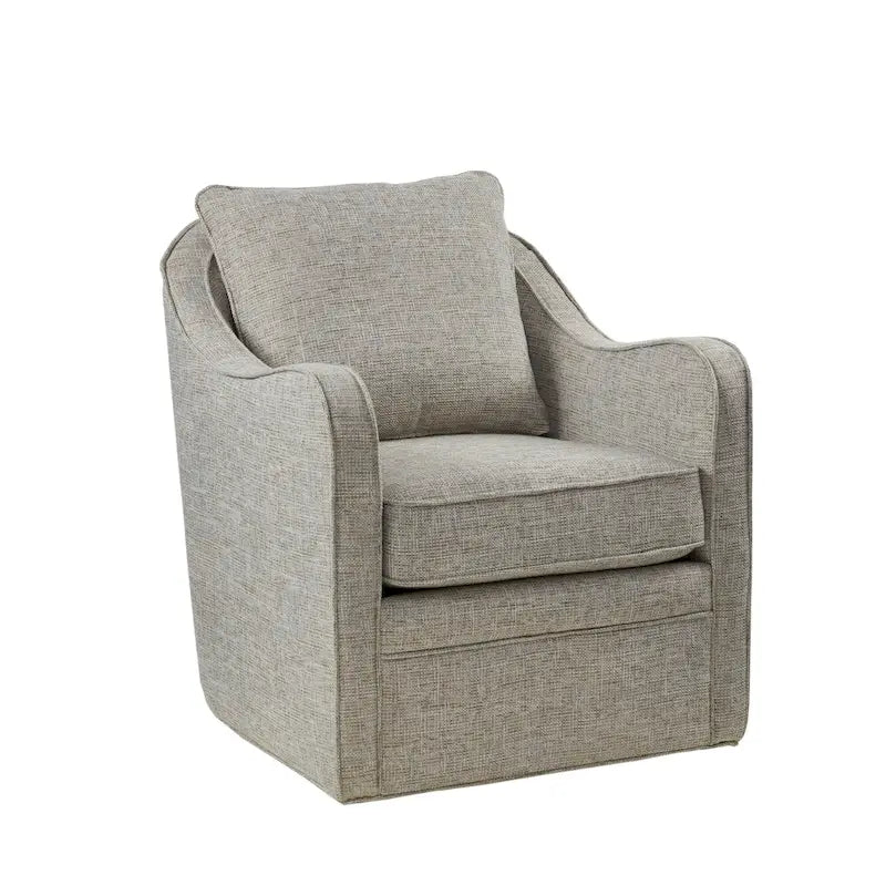 Fauteuil pivotant courbé et rembourré
