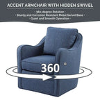 Fauteuil pivotant courbé et rembourré