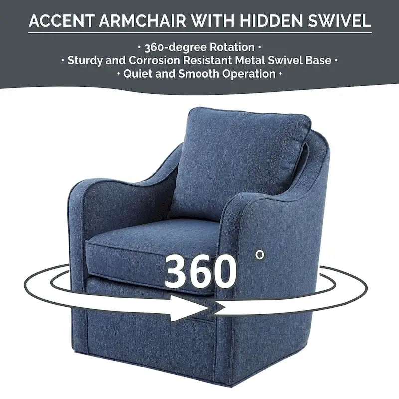 Fauteuil pivotant courbé et rembourré