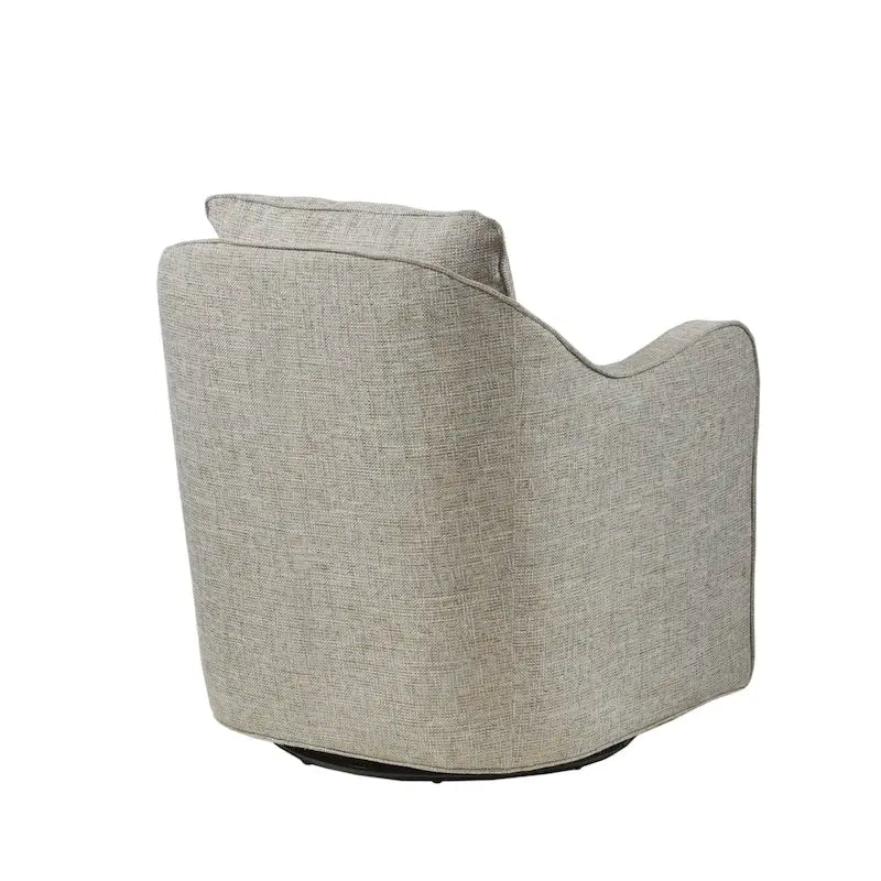 Fauteuil pivotant courbé et rembourré