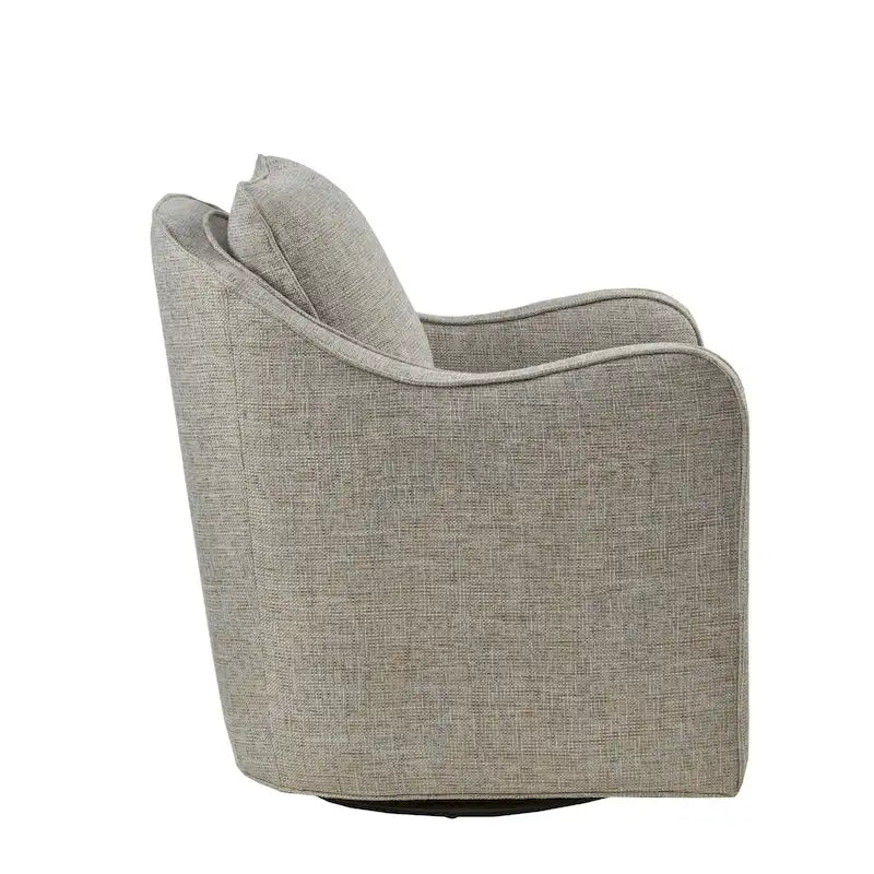 Fauteuil pivotant courbé et rembourré