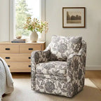 Fauteuil pivotant courbé et rembourré