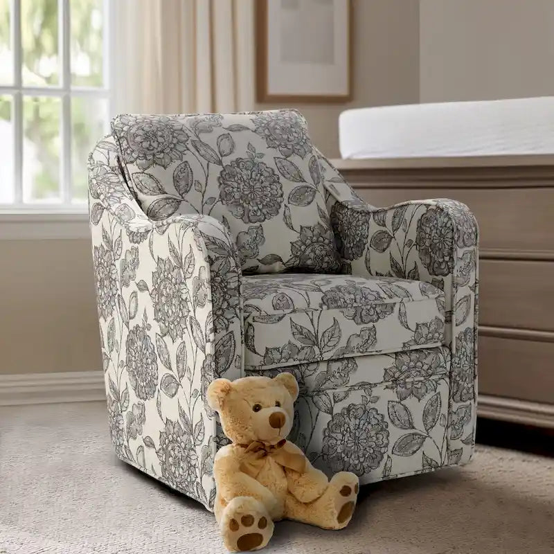 Fauteuil pivotant courbé et rembourré