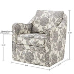 Fauteuil pivotant courbé et rembourré
