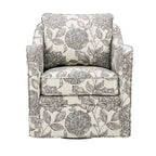 Fauteuil pivotant courbé et rembourré