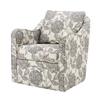 Fauteuil pivotant courbé et rembourré