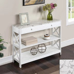 Console de table avec tiroir et étagères Oxford