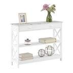 Console de table avec tiroir et étagères Oxford