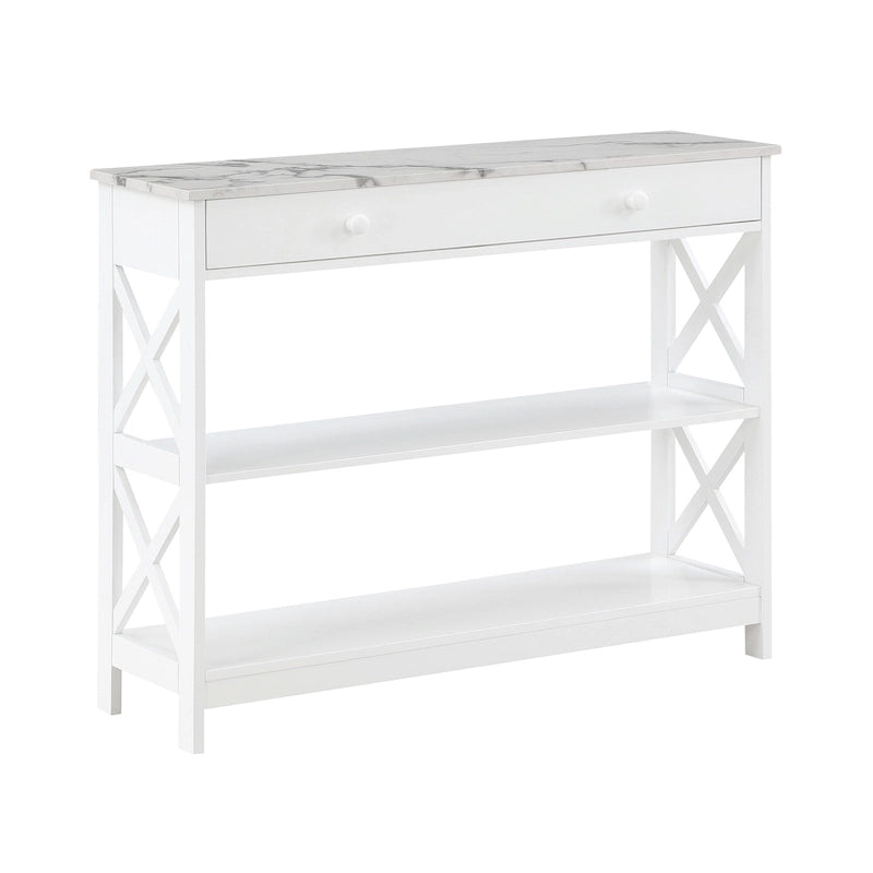 Console de table avec tiroir et étagères Oxford