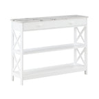 Console de table avec tiroir et étagères Oxford