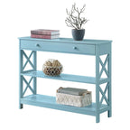 Console de table avec tiroir et étagères Oxford