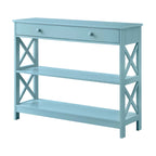 Console de table avec tiroir et étagères Oxford