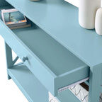 Console de table avec tiroir et étagères Oxford