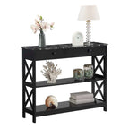 Console de table avec tiroir et étagères Oxford