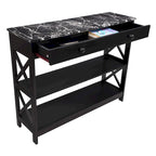 Console de table avec tiroir et étagères Oxford