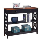 Console de table avec tiroir et étagères Oxford