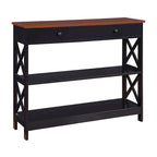 Console de table avec tiroir et étagères Oxford