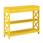 Console de table avec tiroir et étagères Oxford