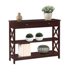 Console de table avec tiroir et étagères Oxford
