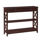 Console de table avec tiroir et étagères Oxford