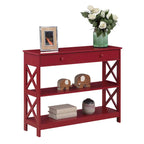 Console de table avec tiroir et étagères Oxford
