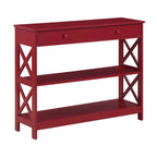 Console de table avec tiroir et étagères Oxford