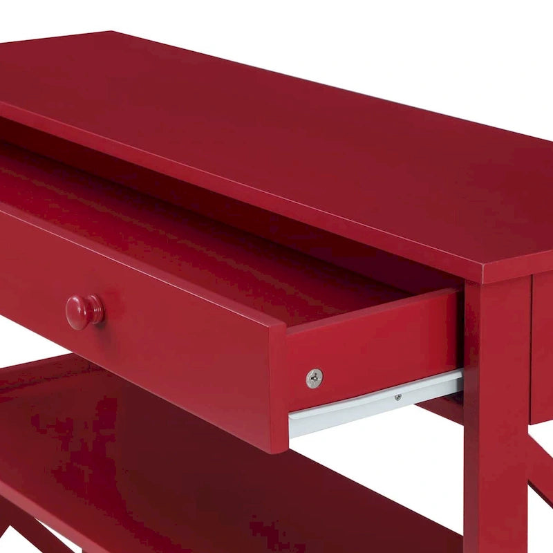 Console de table avec tiroir et étagères Oxford