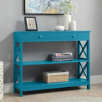 Console de table avec tiroir et étagères Oxford