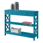 Console de table avec tiroir et étagères Oxford