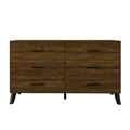 Commode en bois à 6 tiroirs avec glissières métalliques