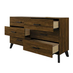 Commode en bois à 6 tiroirs avec glissières métalliques