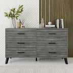 Commode en bois à 6 tiroirs avec glissières métalliques