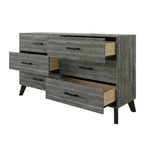 Commode en bois à 6 tiroirs avec glissières métalliques