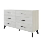 Commode en bois à 6 tiroirs avec glissières métalliques