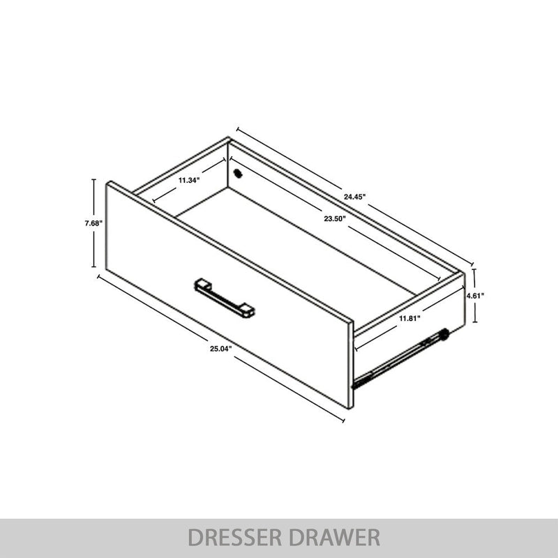 Commode en bois à 6 tiroirs avec glissières métalliques