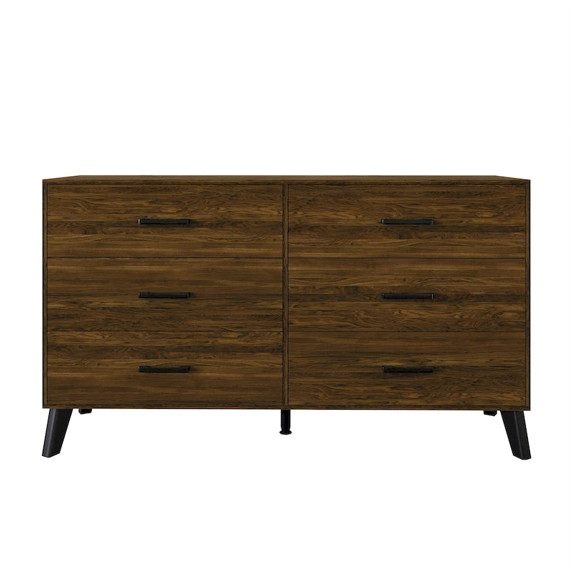 Commode en bois à 6 tiroirs avec glissières métalliques