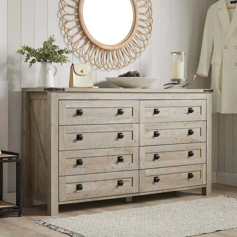 Commode 8 tiroirs finition bois