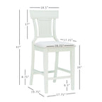 Tabouret de comptoir à dossier en rotin avec assise rembourrée