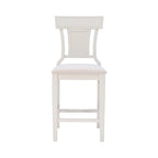 Tabouret de comptoir à dossier en rotin avec assise rembourrée