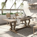 Table à manger extensible rustique en bois de 90 pouces