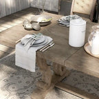 Table à manger extensible rustique en bois de 90 pouces