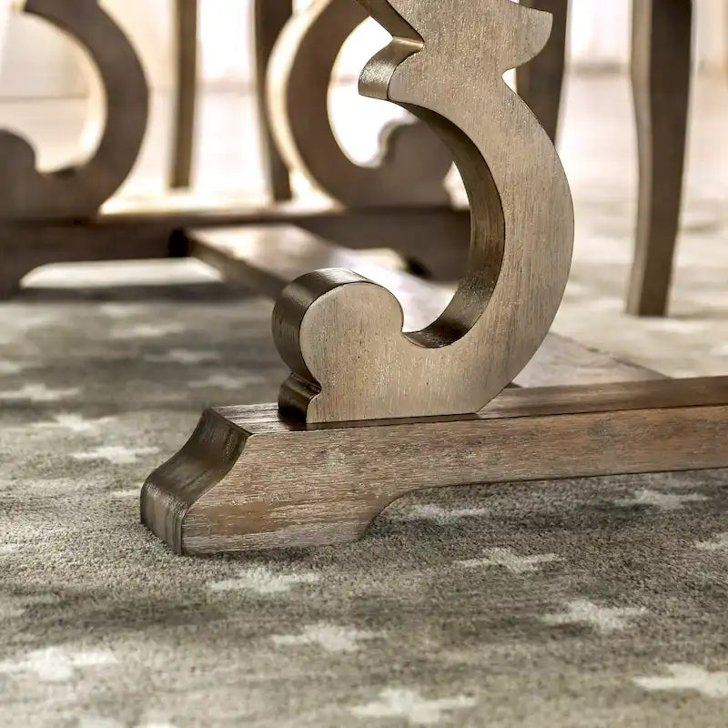 Table à manger extensible rustique en bois de 90 pouces