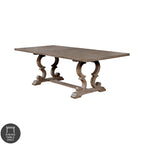 Table à manger extensible rustique en bois de 90 pouces