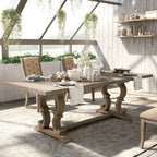 Table à manger extensible rustique en bois de 90 pouces