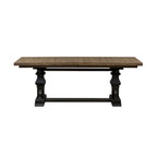 Table à manger sur tréteaux avec tableau noir