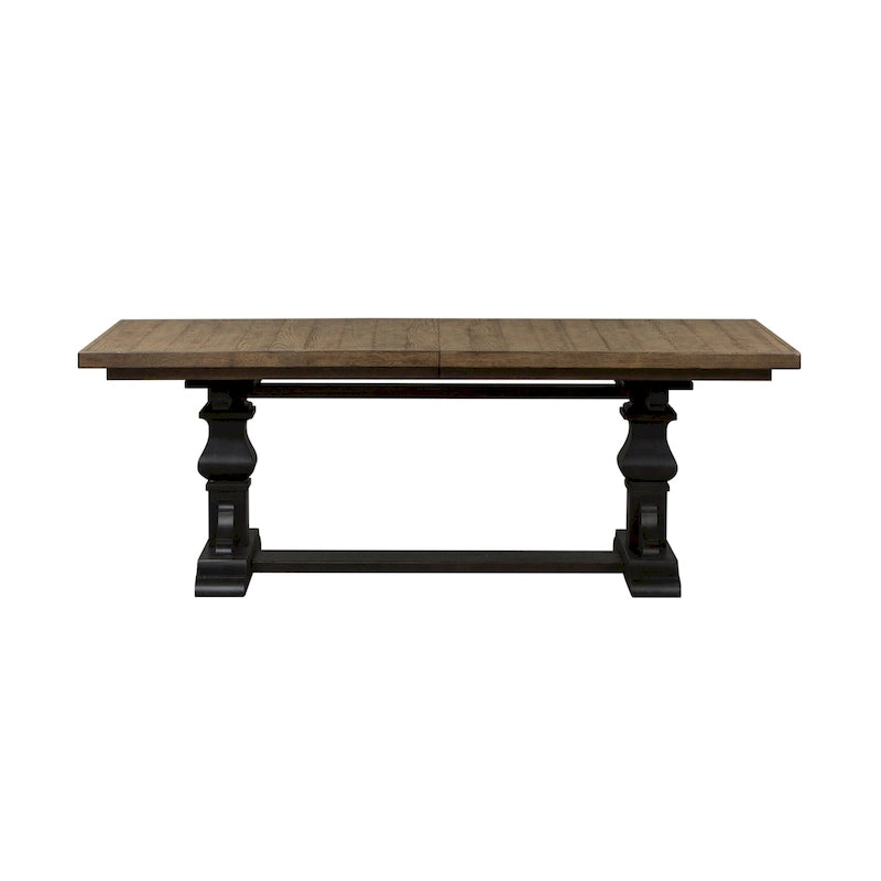Table à manger sur tréteaux avec tableau noir