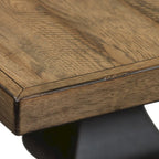 Table à manger sur tréteaux avec tableau noir