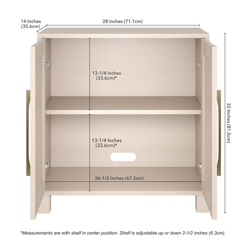 Meuble d'appoint rectangulaire de 28 pouces avec étagère réglable