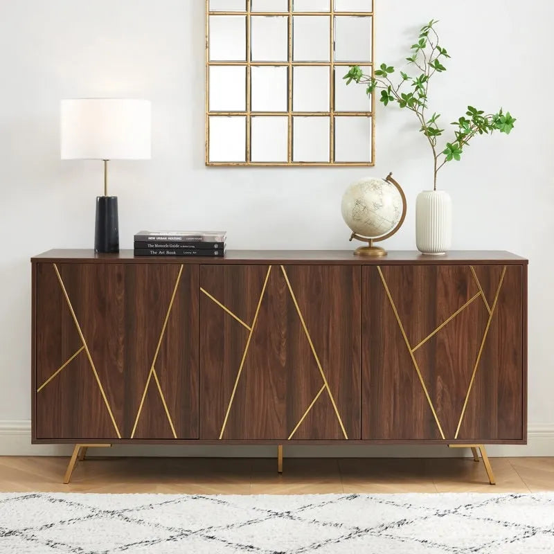 Buffet en bois de 63 pouces avec rangement