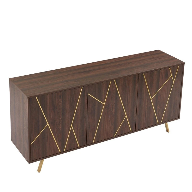 Buffet en bois de 63 pouces avec rangement